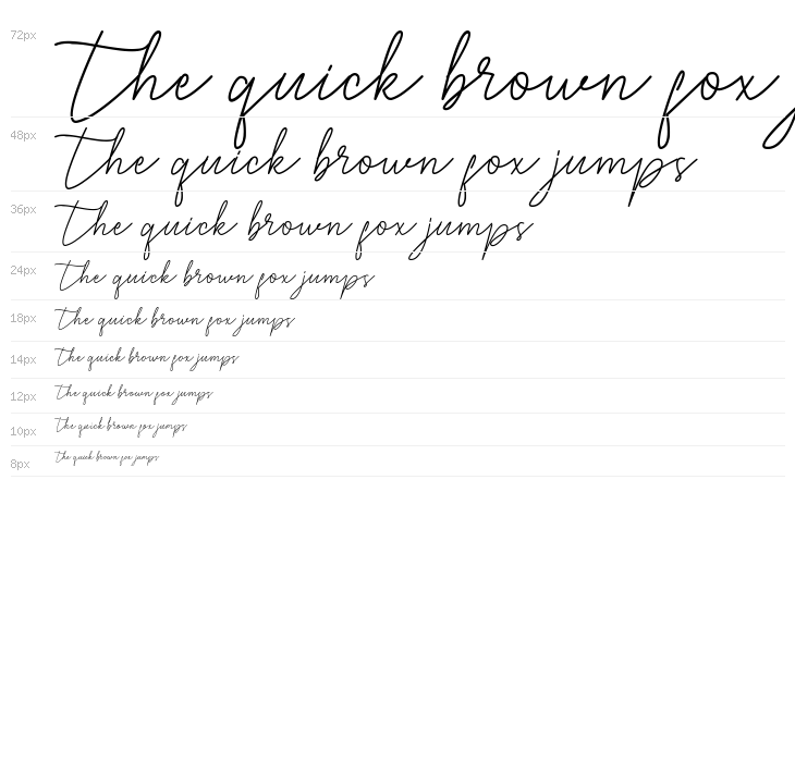 Evelyn Script Waterfall