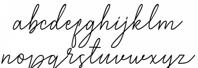 Evelyn Script फ़ॉन्ट लोअरकेस