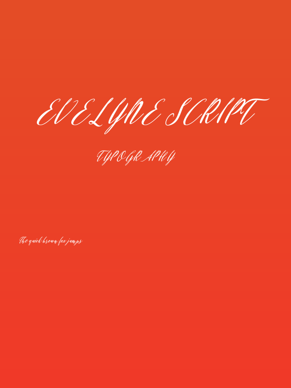 Evelyne Script Poster