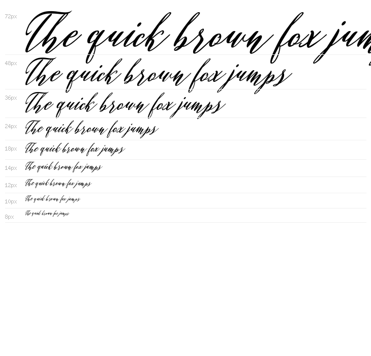 Evelyne Script Waterfall