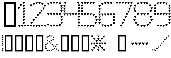 Evelyn's Heart Font OTHER CHARS