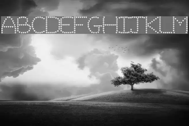 Evelyn's Heart Font examples