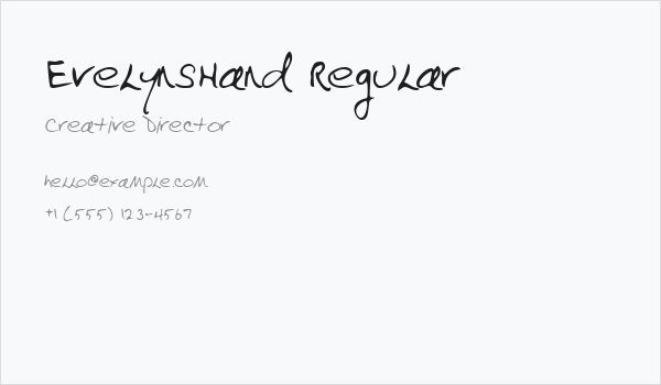 EvelynsHand Regular Business Card