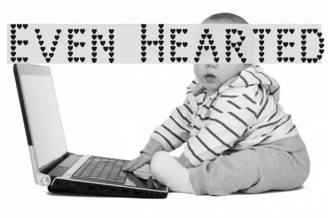 Even Hearted Font examples
