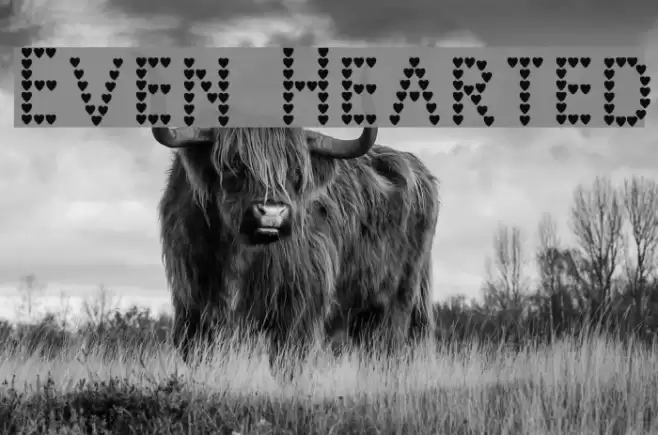 Even Hearted Font examples