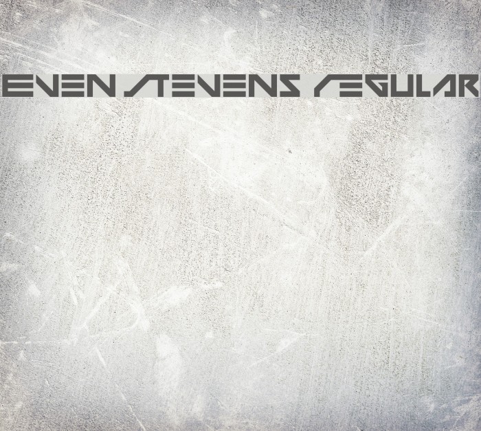 Even Stevens Regular Font examples
