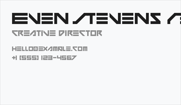 Even Stevens Regular Business Card