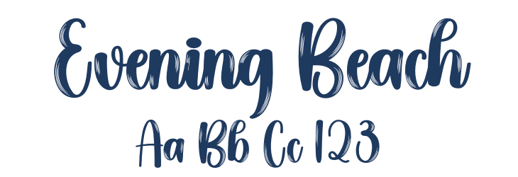 Evening Beach Font Preview