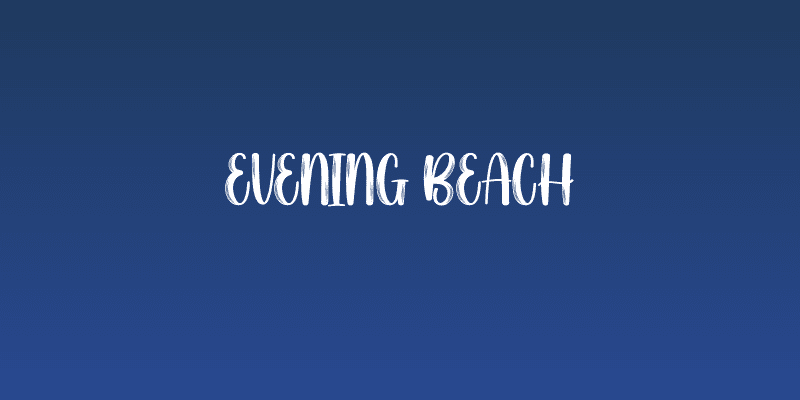 Evening Beach Social Header