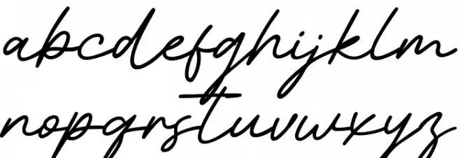 Evening Wind Font LOWERCASE