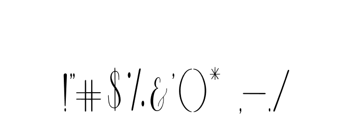 EveningRiverDEMO Font OTHER CHARS