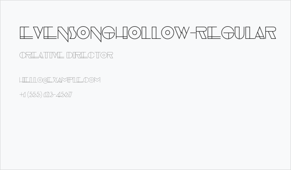 EvensongHollow-Regular Business Card