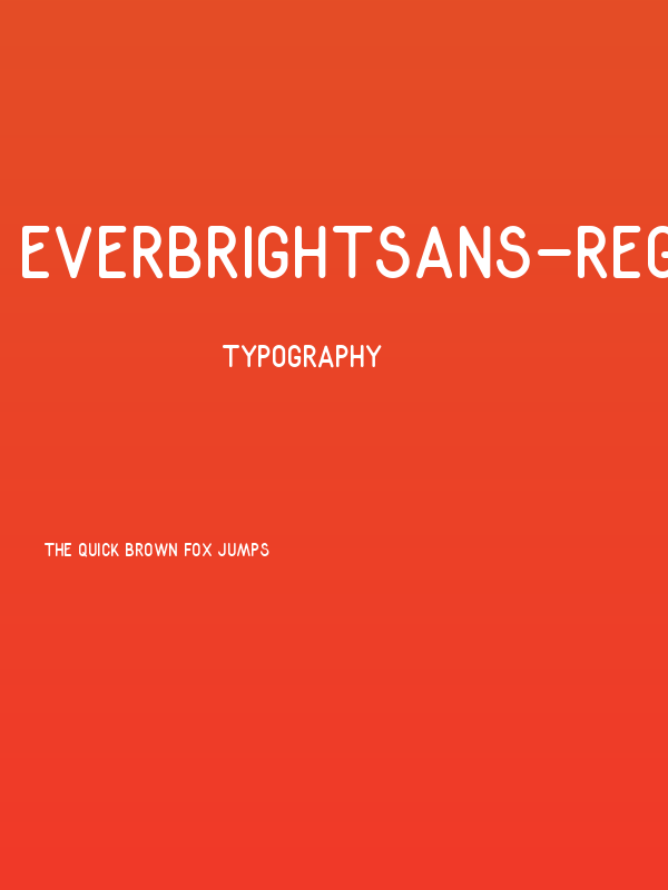 EverbrightSans-Regular Poster