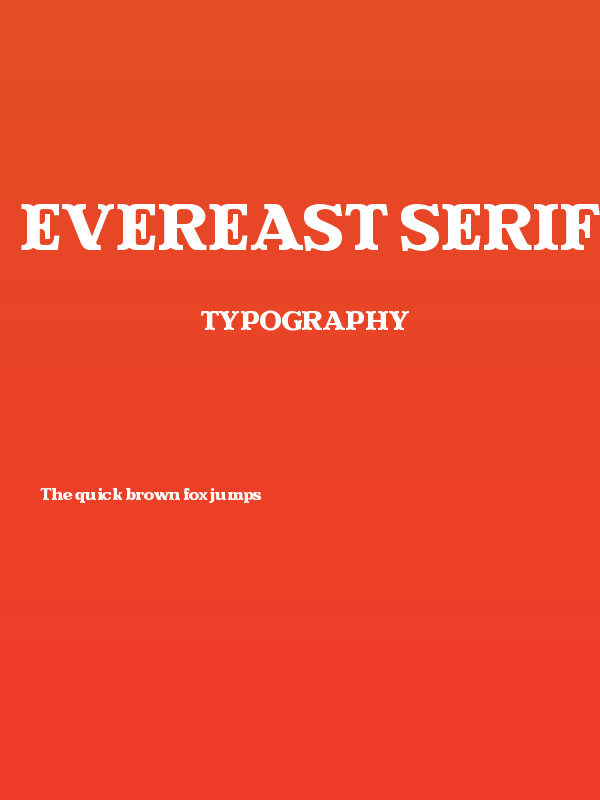 Evereast Serif Poster