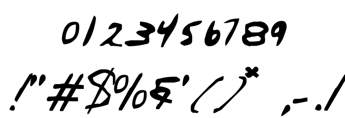 Everett Steele's Hand Font OTHER CHARS