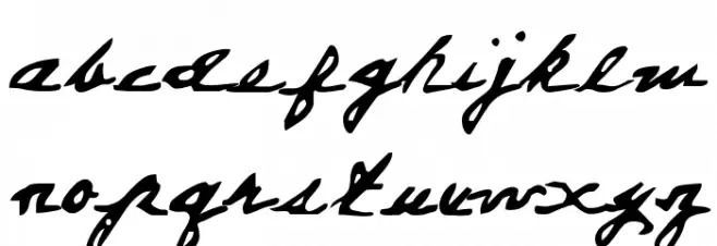 Everett Steele's Hand خط أحرف صغيرة