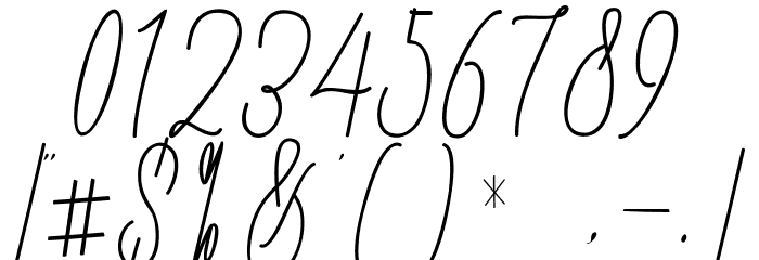 Evergreen Free Font OTHER CHARS