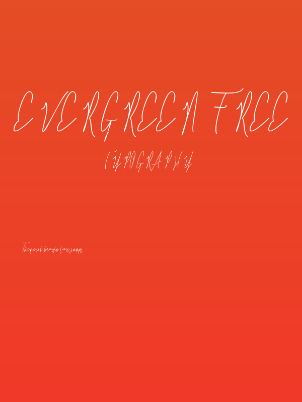 Evergreen Free Poster