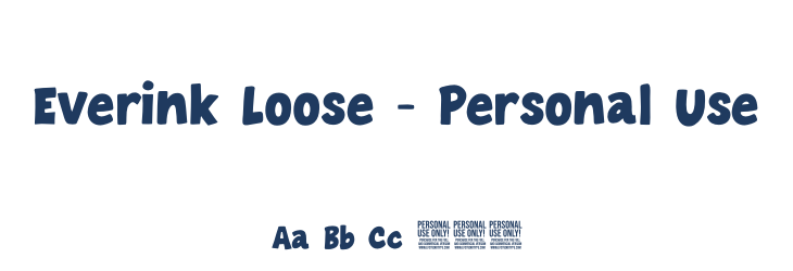 Everink Loose - Personal Use Font Preview
