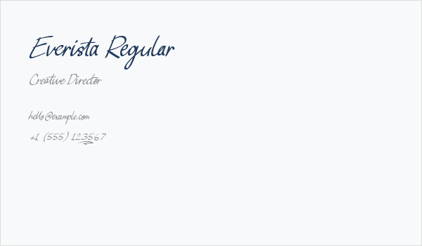Everista Regular Business Card