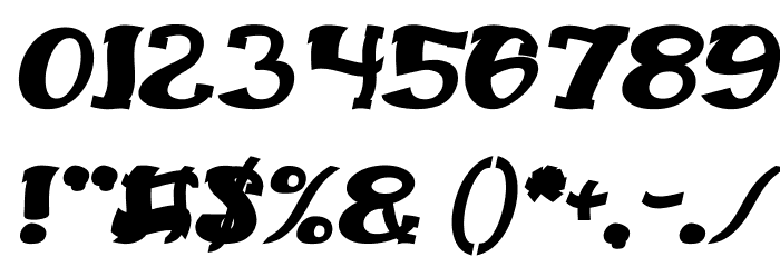 Everlasting Song Bold Italic Font OTHER CHARS