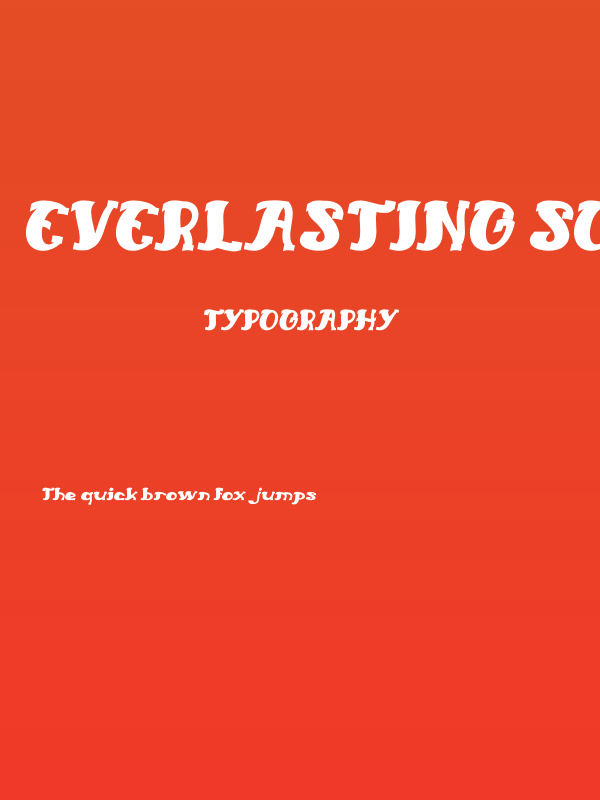 Everlasting Song Bold Italic Poster