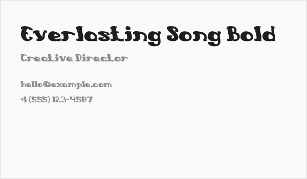 Everlasting Song Bold Business Card