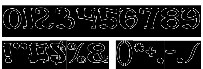 Everlasting Song-Hollow-Inverse Font OTHER CHARS