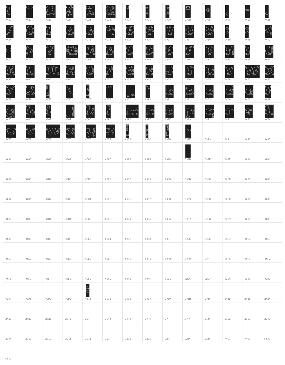 Everlasting Song-Hollow-Inverse Character Map