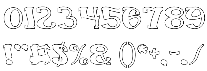 Everlasting Song-Hollow Font OTHER CHARS
