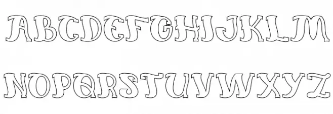 Everlasting Song-Hollow Font UPPERCASE