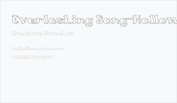 Everlasting Song-Hollow Business Card