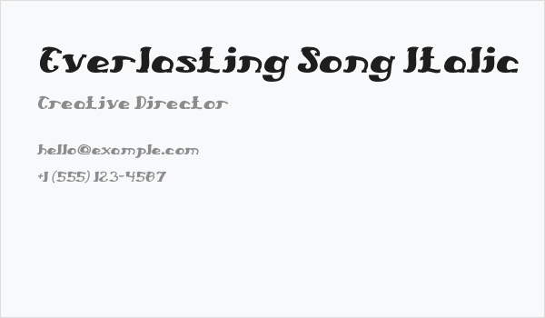 Everlasting Song Italic Business Card