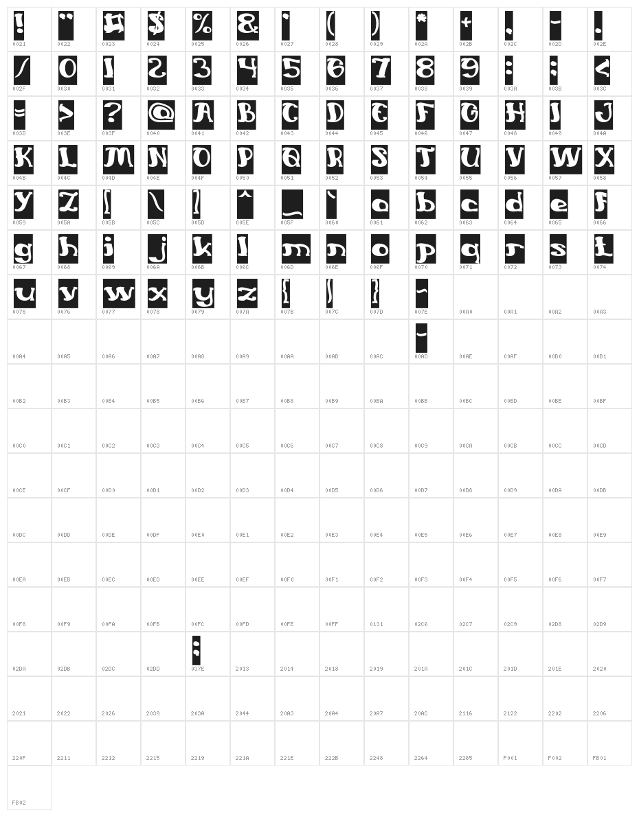 Everlasting Song-Negative Character Map