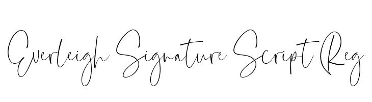 Everleigh Signature Script Reg  font caratteri gratis