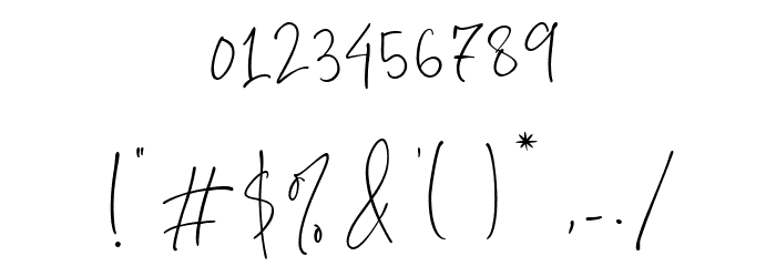 Everleigh Signature Script Reg Font OTHER CHARS