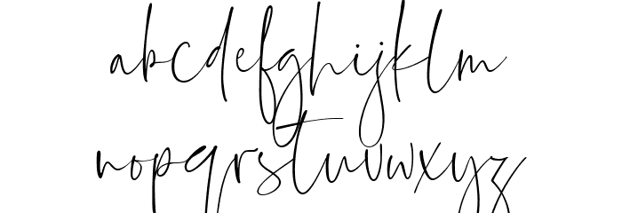 Everleigh Signature Script Reg Font LOWERCASE