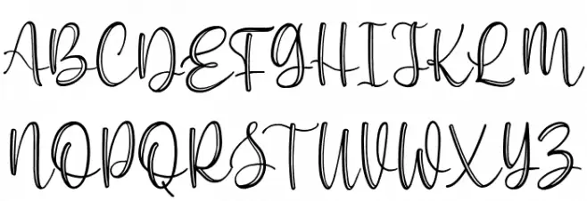 Everline Regular 字体 大写