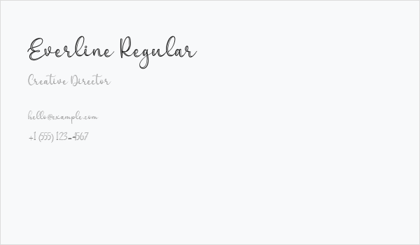 Everline Regular Business Card