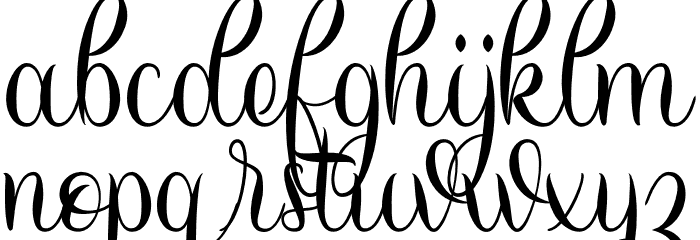 Everloved Font LOWERCASE