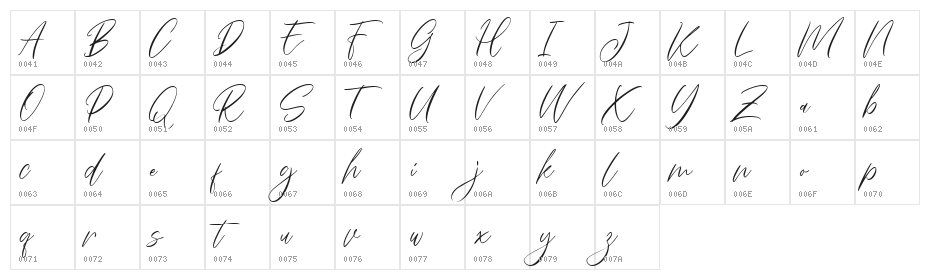 Everlyne FREE Character Map