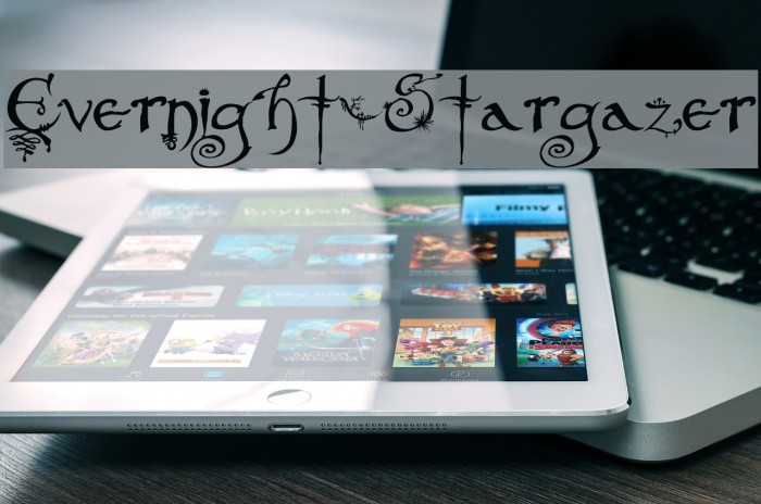 Evernight-Stargazer Font examples