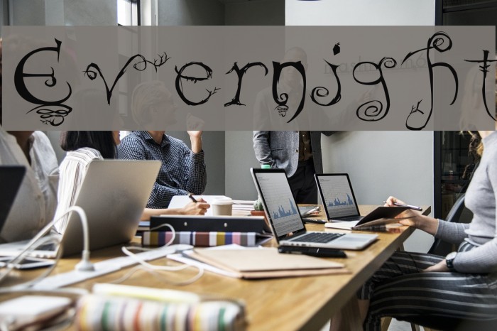 Evernight Font examples
