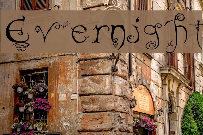 Evernight Font examples