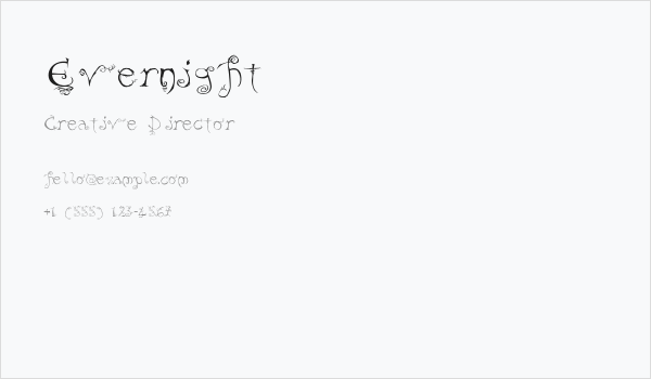 Evernight Business Card