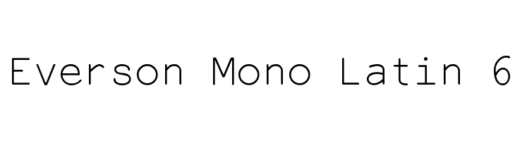 Everson Mono Latin 6 Font