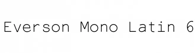 Everson Mono Latin 6  नि: शुल्क फ़ॉन्ट्स डाउनलोड