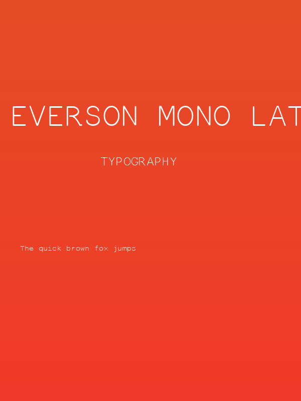 Everson Mono Latin 6 Poster
