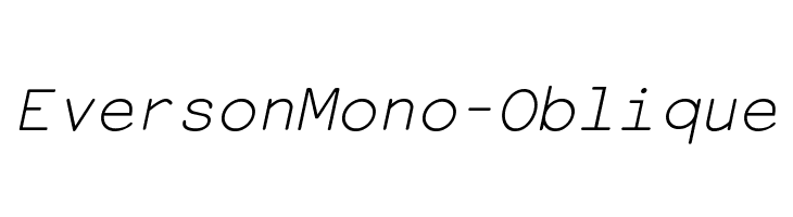 EversonMono-Oblique Font