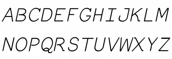 EversonMono-Oblique خط أحرف كبيرة